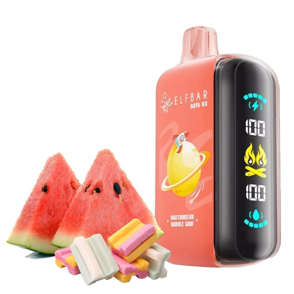 ELFBAR RAYA D3 25000 WATERMELON BUBBLE GUM 5%