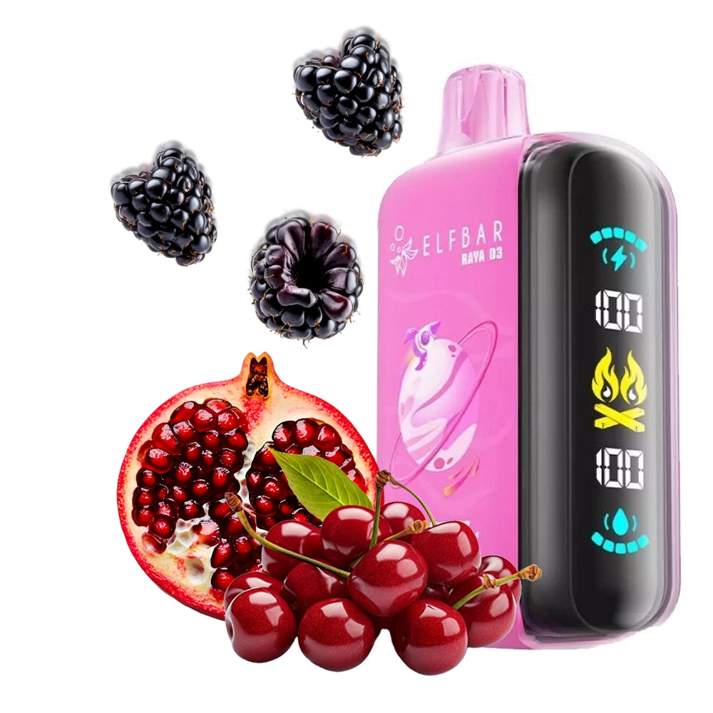 ELFBAR RAYA D3 25000 BLACKBERRY POMEGRANATE CHERRY 5%