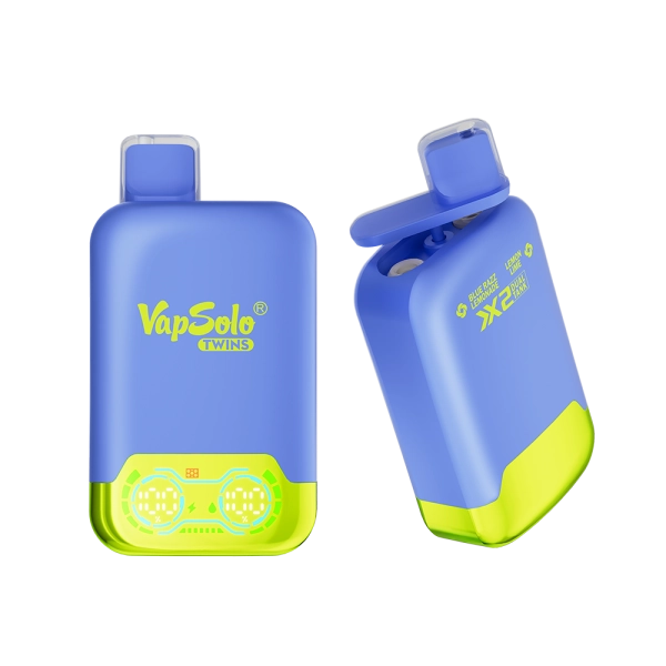 VAPSOLO TWINS 20000 BLUE RAZZ LEMONADE & LEMON LIME 5%