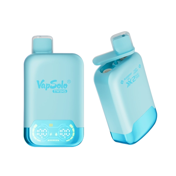 VAPSOLO TWINS 20000 BLUEBERRY ICE & FIZZY CHERRY 5%
