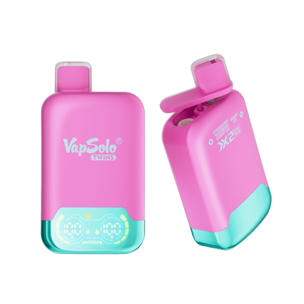 VAPSOLO TWINS 20000 STRAWBERRY RASPBERRY CHERRY ICE & GRAPE ICE 5%