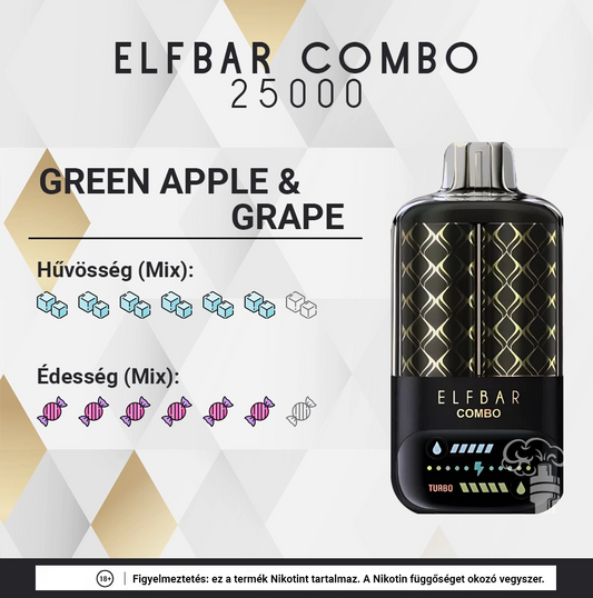 ELFBAR COMBO 25000 GREEN APPLE & GRAPE 5%