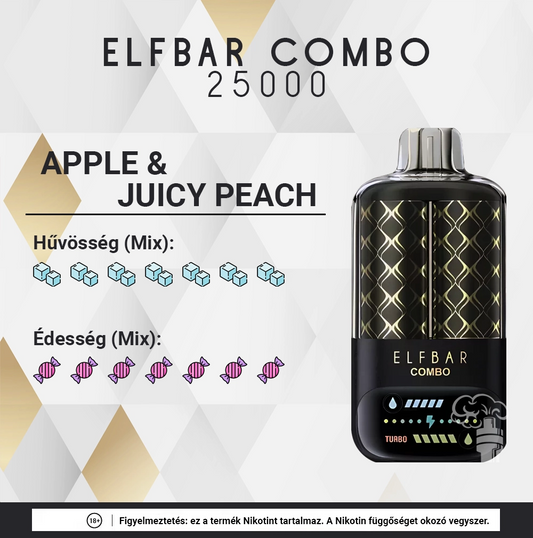 ELFBAR COMBO 25000 APPLE & JUICY PEACH 5%