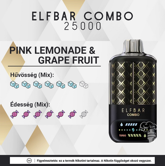 ELFBAR COMBO 25000 PINK LEMONADE & GRAPEFRUIT 5%