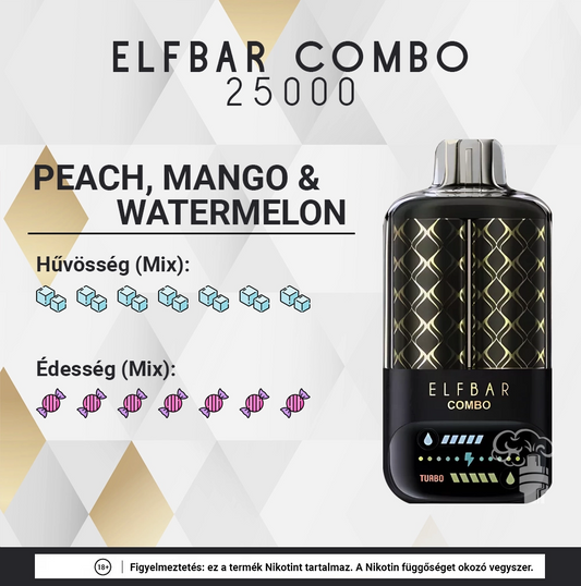 ELFBAR COMBO 25000 PEACH MANGO & WATERMELON 5%