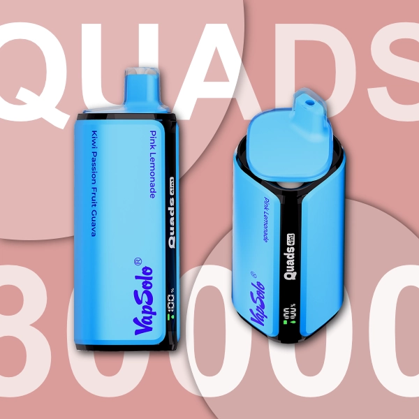 VAPSOLO QUADS 80K PINK LEMONADE & KIWI PASSION FRUIT GUAVA & PEACH BERRY & STRAWBERRY BANANA 5%