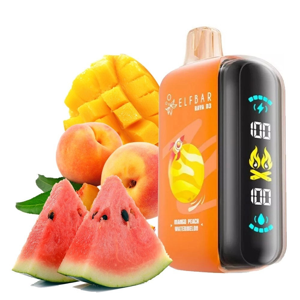ELFBAR RAYA D3 25000 MANGO PEACH WATERMELON 5%