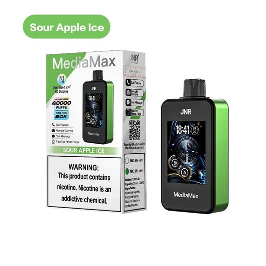 JNR MEDIAMAX 40000 SOUR APPLE ICE 2%