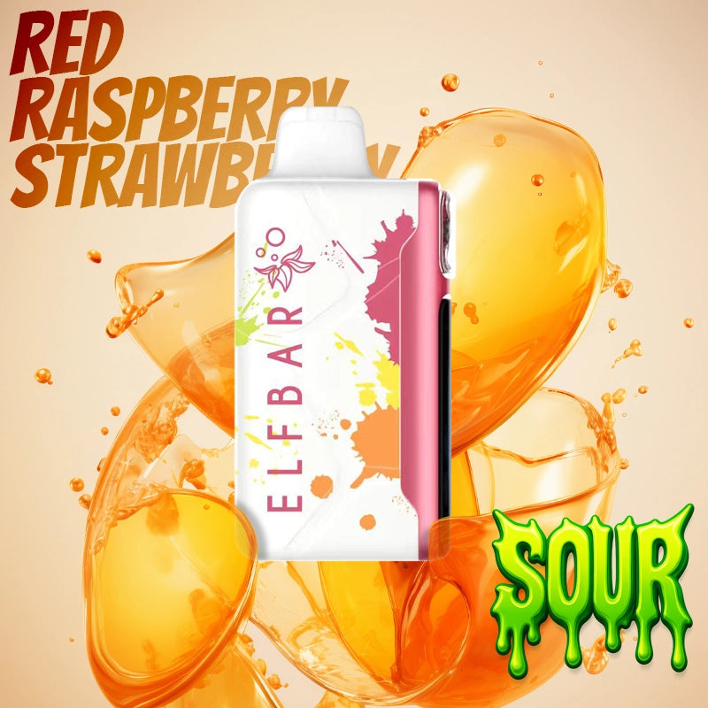 ELFBAR SOUR KING 30000 RED RASPBERRY STRAWBERRY 5%