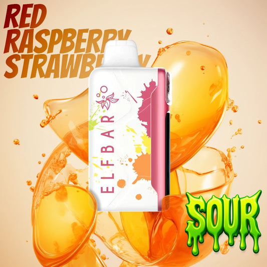 ELFBAR SOUR KING 30000 RED RASPBERRY STRAWBERRY 5%