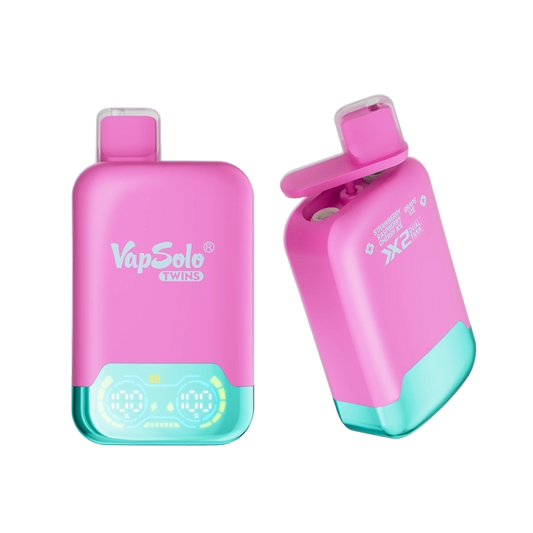 VAPSOLO TWINS 20000 STRAWBERRY RASPBERRY CHERRY ICE & GRAPE ICE 5%