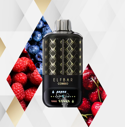 ELFBAR COMBO 25000 BLUEBERRY SOUR RASPBERRY & CHERRY 5%