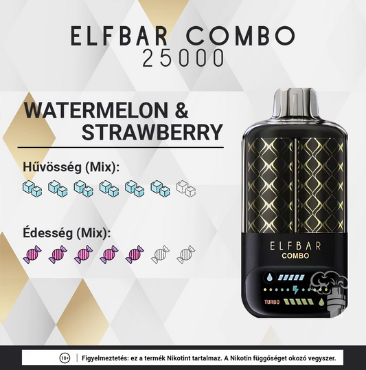 ELFBAR COMBO 25000 WATERMELON & STRAWBERRY 5%