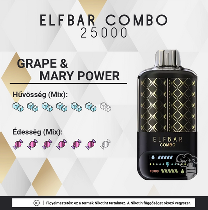 ELFBAR COMBO 25000 GRAPE & MARY POWER 5%
