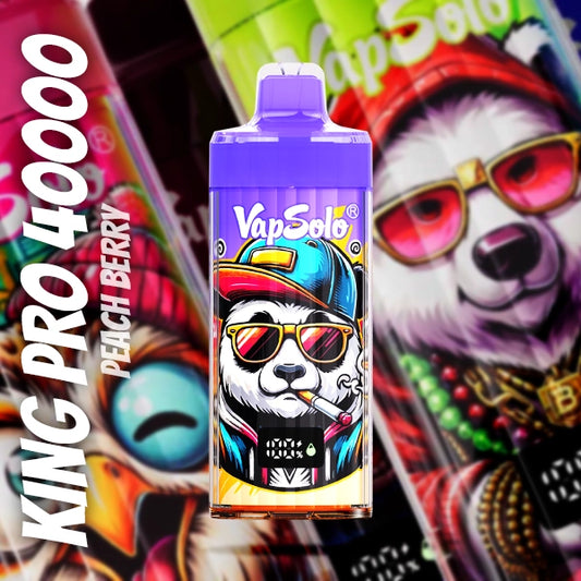 VAPSOLO KING PRO 40000 PEACH BERRY 5%