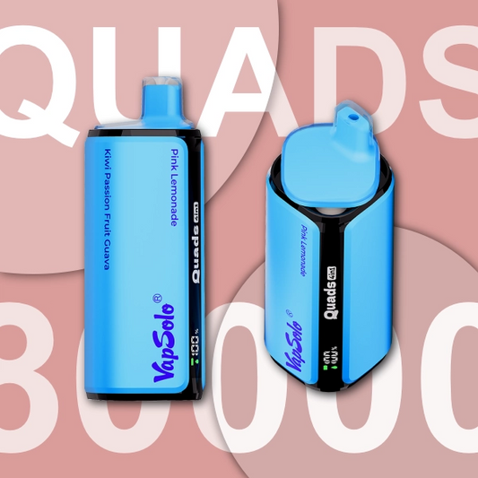 VAPSOLO QUADS 80K PINK LEMONADE & KIWI PASSION FRUIT GUAVA & PEACH BERRY & STRAWBERRY BANANA 5%